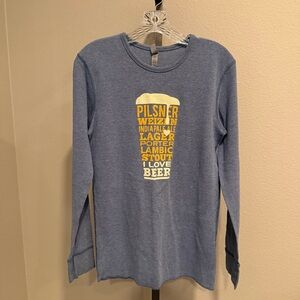 Next Level Apparel long sleeve thermal beer shirt size medium